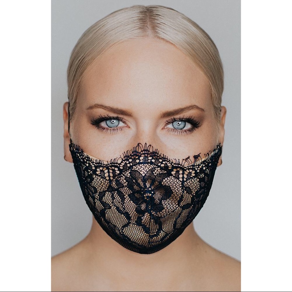 Katie May Provocateur Blk/Nude Lace Mask NWT OS